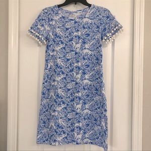 NWOT Lilly Pulitzer Lissie coastal blue and white dress